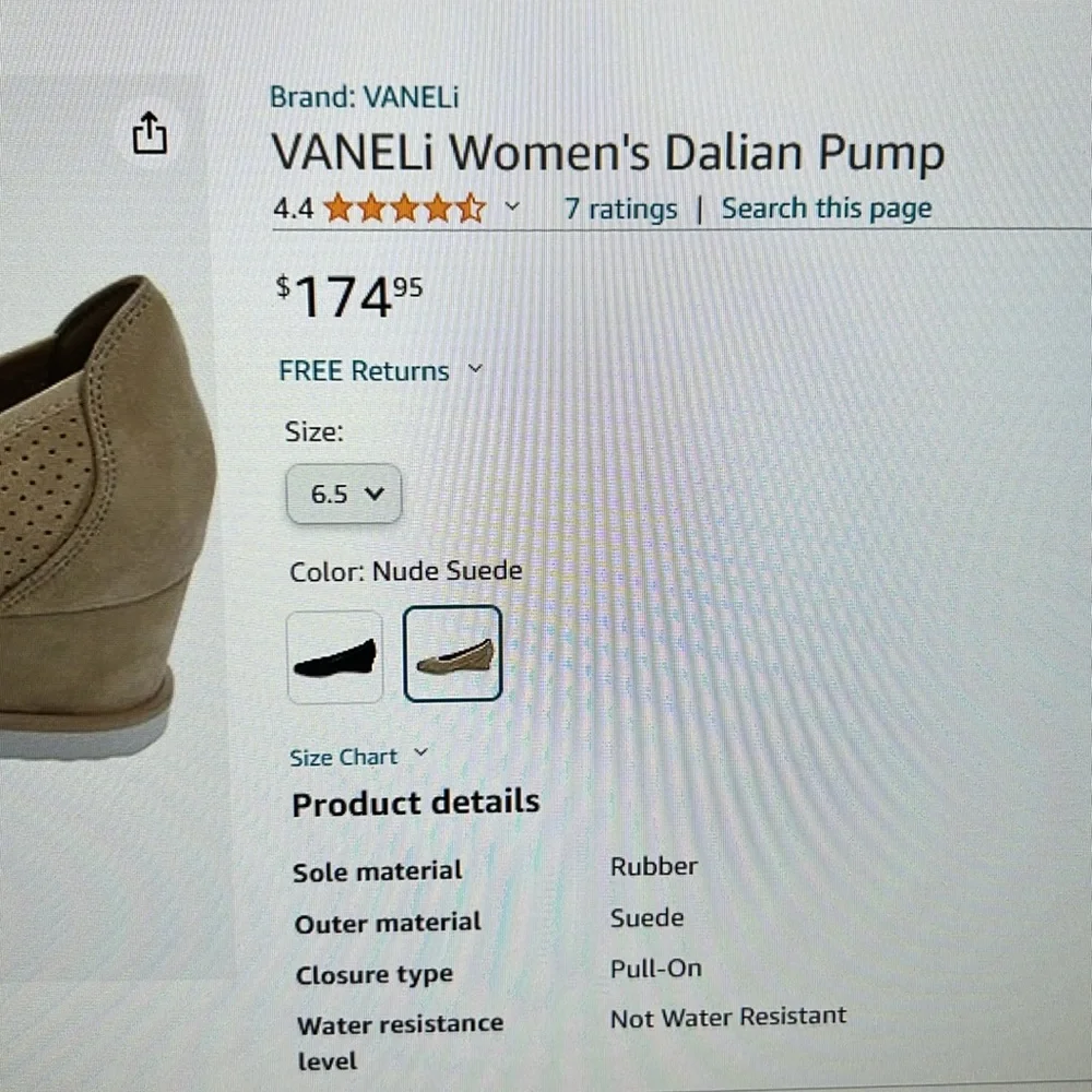 Vaneli sparkled nude flats with cushioned suede insoles - Picture 7 of 7